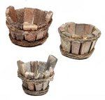 Wooden Buckets<br>3,0 to 4,5 cm in Size